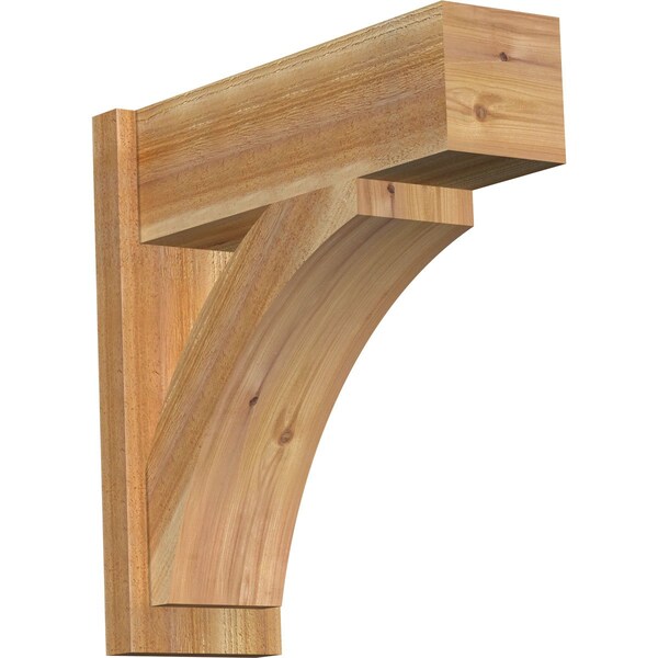 Ekena Millwork Thorton Block Rough Sawn Outlooker, Western Red Cedar, 8"W x 24"D x 24"H OUT08X24X24THR05RWR - main